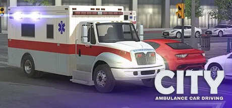 Poster City Ambulance Car Driving