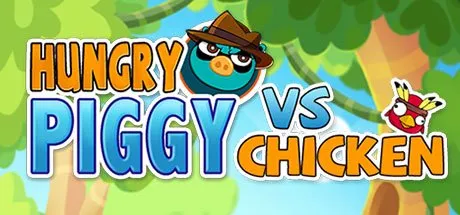 Poster Hungry Piggy vs Chicken