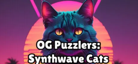 Poster OG Puzzlers: Synthwave Cats